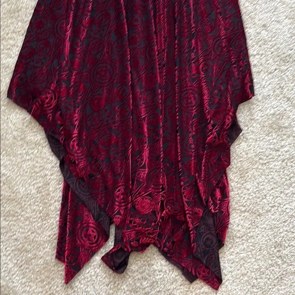 Blackmilk Burned Velvet Hex Blood Handkerchief Dress M - Picture 3 of 7